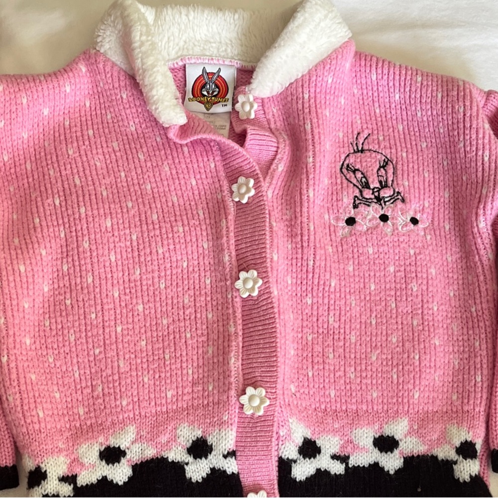 Disney Pink Kids Sweater with Embroidered Design 2T
